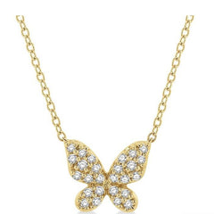 Parkplace Jewelers Butterfly Petite Diamond Fashion Pendant 641A8PPTSPDYG