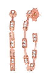 Parkplace Jewelers Inside-Out Diamond Half Hoop Earrings 68157PPFHERPG