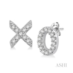 ASHI X & O Petite Diamond Fashion Earrings 98408PPTSERWG