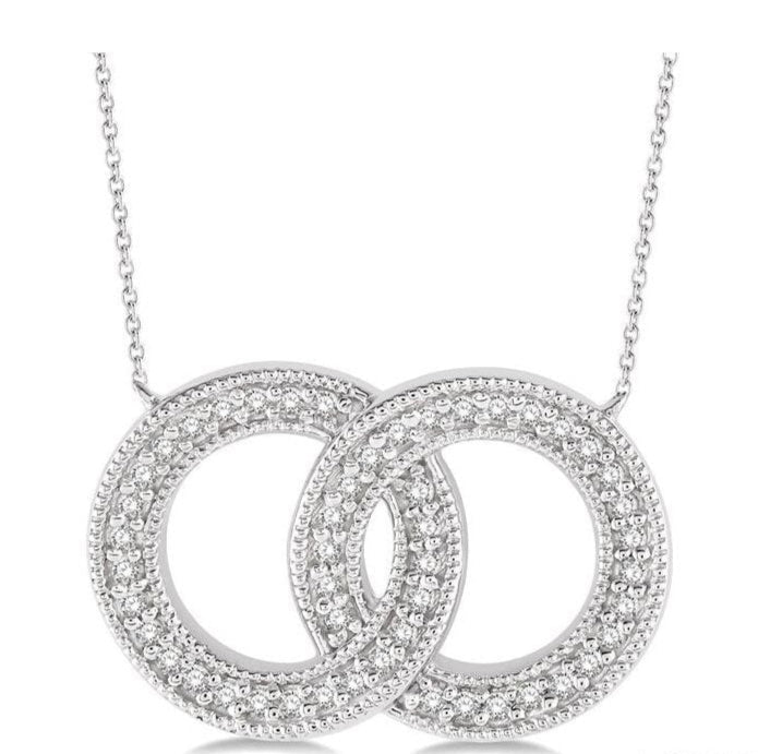 Parkplace Jewelers Twin Circle Diamond Pendant 90017PPTSPDWG