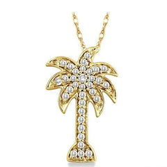 Parkplace Jewelers Palm Tree Diamond Fashion Pendant 63788PPFSPDYG