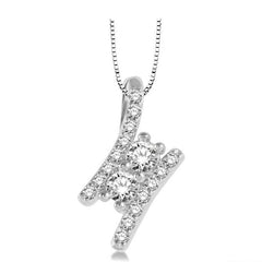 Parkplace Jewelers 2 Stone Diamond Pendant 661L2PPFHPDWG