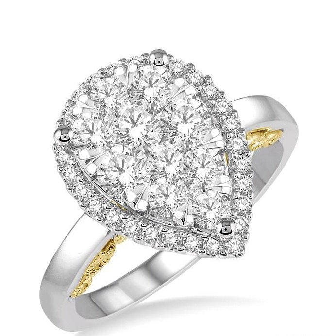 Parkplace Jewelers Pear Shape Halo Lovebright Essential Diamond Ring 135E1PPFVWY