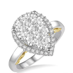 Parkplace Jewelers Pear Shape Halo Lovebright Essential Diamond Ring 135E1PPFVWY
