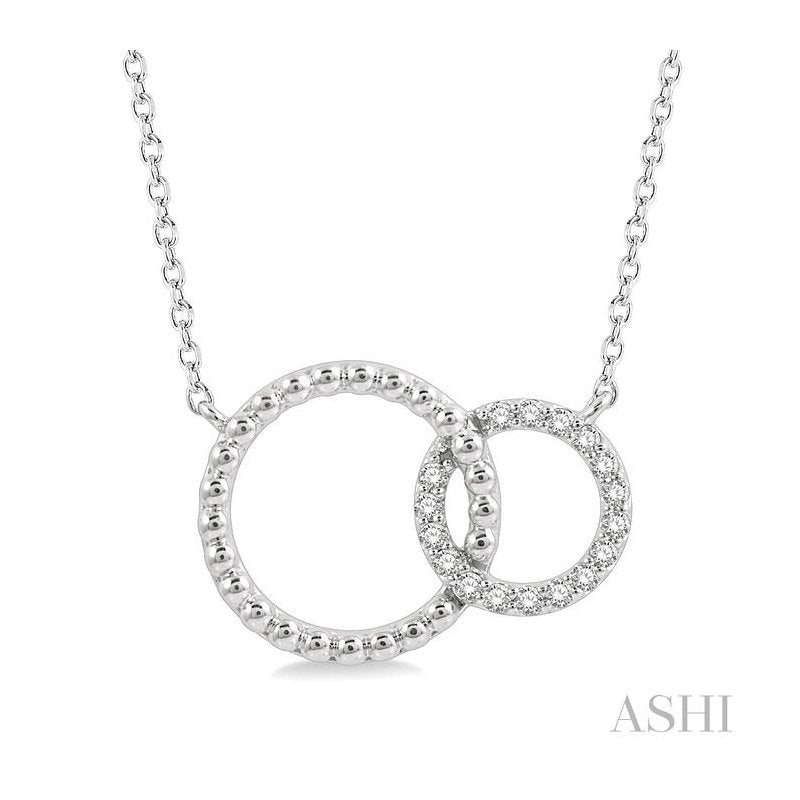 ASHI Double Circle Diamond Necklace 995F0PPTSNKWG