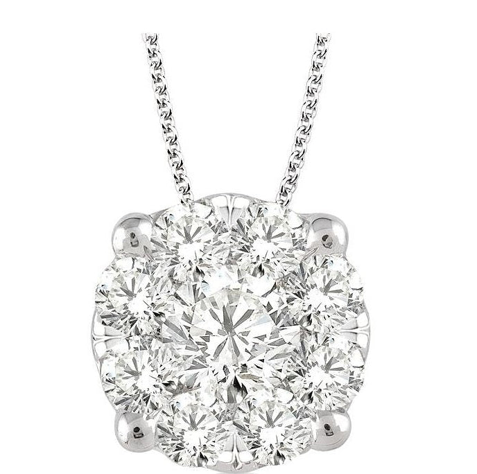 Parkplace Jewelers Round Shape Lovebright Essential Diamond Solitaire Pendant 91750PPFVPDWG-1.50
