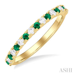 ASHI Alternate Gemstone & Diamond Band 46306PPTGEMYG
