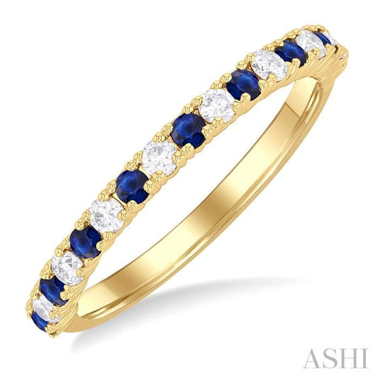 ASHI Alternate Gemstone & Diamond Band 46306PPTGSPYG