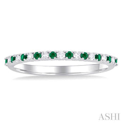 ASHI Alternate Gemstone & Diamond Band 46308PPTSEMWG