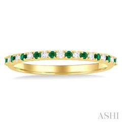 ASHI Alternate Gemstone & Diamond Band 46308PPTSEMYG