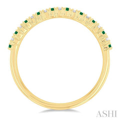 ASHI Alternate Gemstone & Diamond Band 46308PPTSEMYG