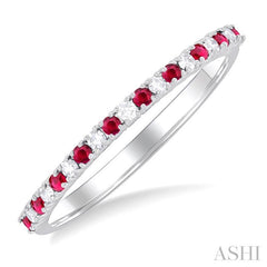 ASHI Alternate Gemstone & Diamond Band 46308PPTSRBWG