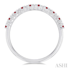 ASHI Alternate Gemstone & Diamond Band 46308PPTSRBWG