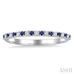 ASHI Alternate Gemstone & Diamond Band 46308PPTSSPWG