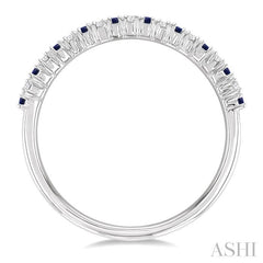 ASHI Alternate Gemstone & Diamond Band 46308PPTSSPWG