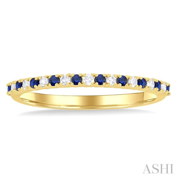 ASHI Alternate Gemstone & Diamond Band 46308PPTSSPYG