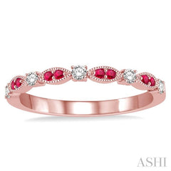 ASHI Gemstone & Diamond Fashion Band 46368PPFHRBPG