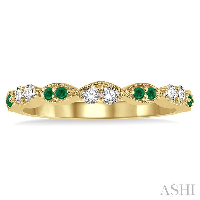 ASHI Alternate Gemstone & Diamond Band 46407PPFHEMYG