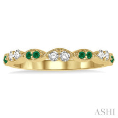 ASHI Alternate Gemstone & Diamond Band 46407PPFHEMYG
