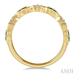 ASHI Alternate Gemstone & Diamond Band 46418PPFHEMYG