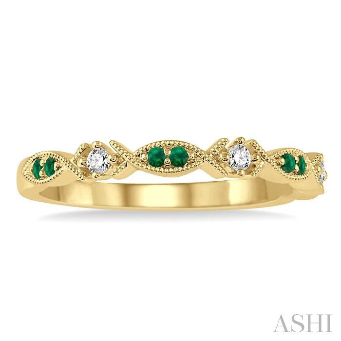 ASHI Alternate Gemstone & Diamond Band 46419PPFVEMYG