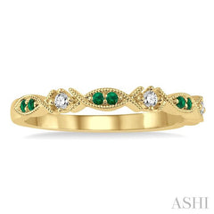 ASHI Alternate Gemstone & Diamond Band 46419PPFVEMYG