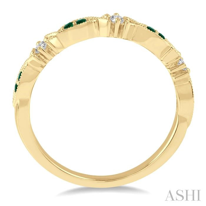 ASHI Alternate Gemstone & Diamond Band 46419PPFVEMYG