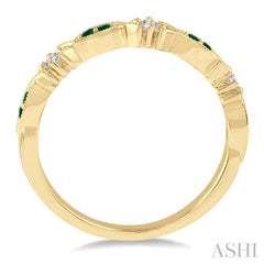 ASHI Alternate Gemstone & Diamond Band 46419PPFVEMYG
