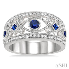 ASHI Gemstone & Diamond Fashion Band 46455PPFHSPWG