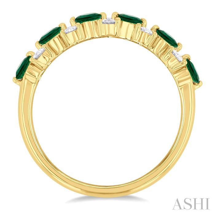 ASHI Alternate Gemstone & Diamond Band 46665PPFGEMYG-0.35