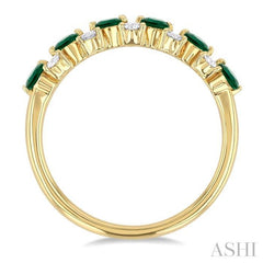 ASHI Alternate Gemstone & Diamond Band 46665PPFGEMYG