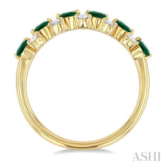 ASHI Alternate Gemstone & Diamond Band 46665PPFGEMYG
