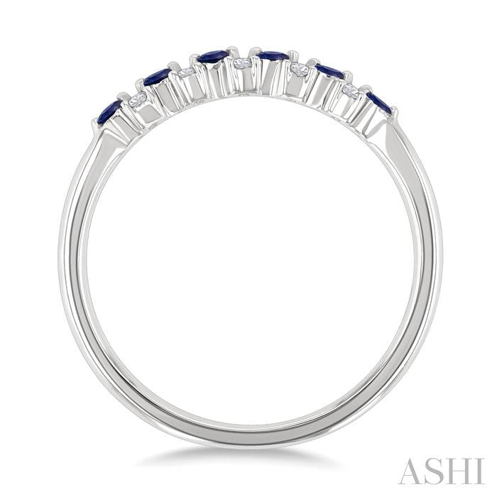 ASHI Alternate Gemstone & Diamond Band 46668PPFGSPWG