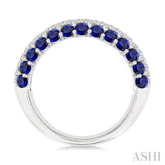 ASHI Gemstone & Diamond Fashion Band 46813PPFGSPWG