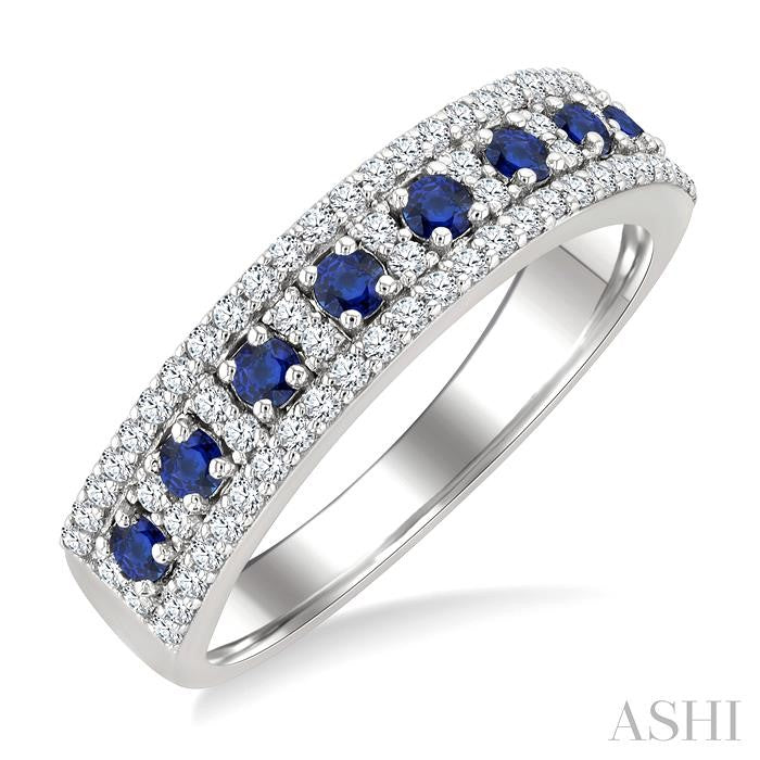 ASHI Gemstone & Diamond Fashion Band 46845PPFGSPWG