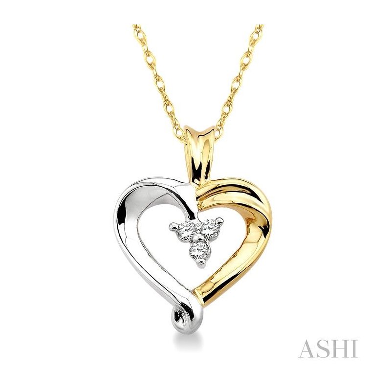 ASHI Heart Shape Diamond Fashion Pendant 93569PPTXPDYG