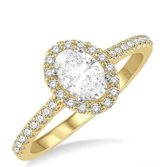 Parkplace Jewelers Oval Shape Halo Diamond Engagement Ring 242G2PPFHYW-LE