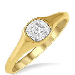 Parkplace Jewelers Cushion Shape Lovebright Essential Diamond Signet Ring 379M8PPFHYW