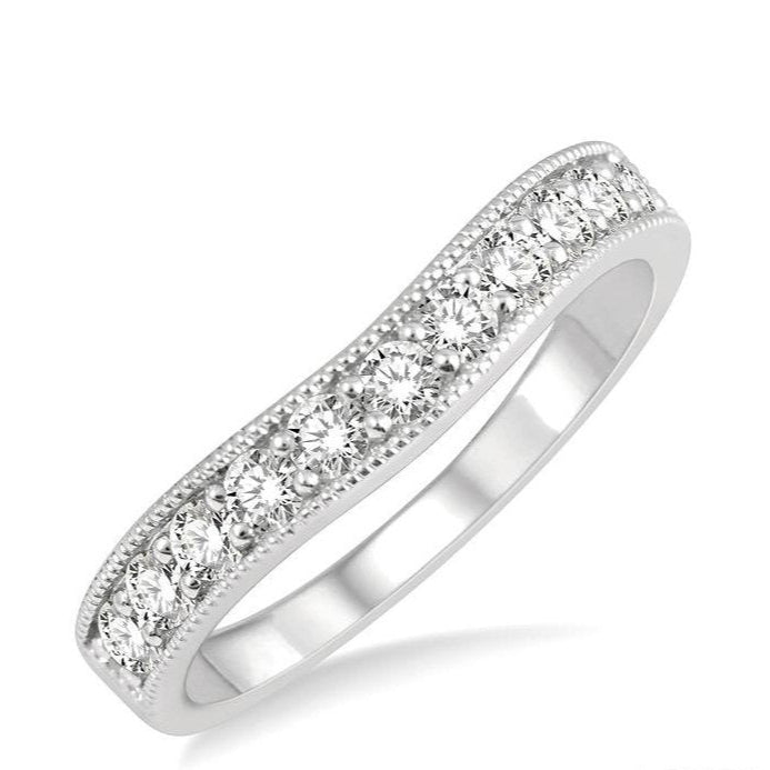 Parkplace Jewelers Curved Diamond Wedding Band 30363PPFGWG