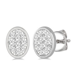 Parkplace Jewelers Oval Shape Lovebright Essential Diamond Stud Earrings 918B5PPFGERWG