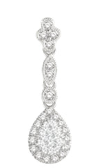 Parkplace Jewelers Pear Shape Halo Lovebright Diamond Earrings 904B3PPFGERWG