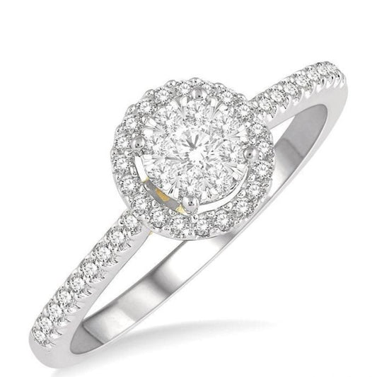 Parkplace Jewelers Round Shape Halo Lovebright Essential Diamond Engagement Ring 124F5PPFVWY