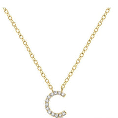 Parkplace Jewelers Block 'C' Initial Diamond Pendant 912F9PPTSPDYG-C