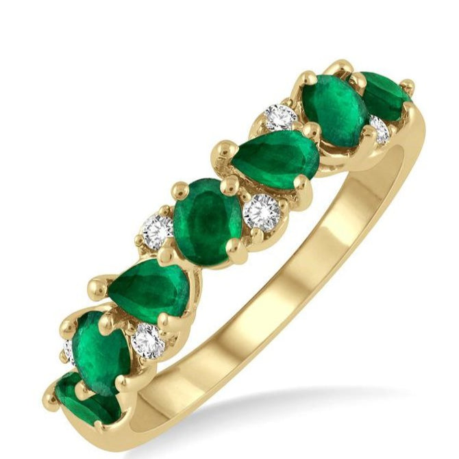 Parkplace Jewelers Pear & Oval Shape Gemstone & Diamond Wedding Band 46558PPFGEMYG