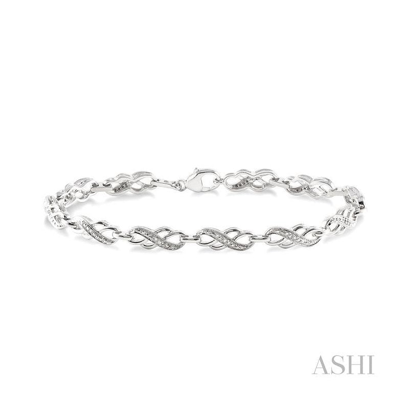 ASHI Silver Diamond Fashion Bracelet 85219PPSSSLTB
