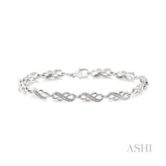 ASHI Silver Diamond Fashion Bracelet 85219PPSSSLTB
