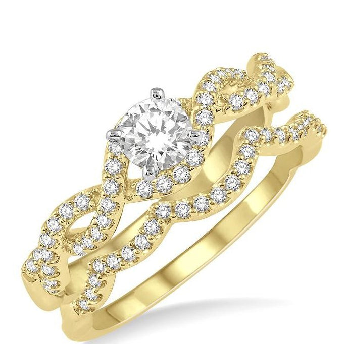 Parkplace Jewelers Round Shape Diamond Wedding Set 258J3PPFHYW-WS