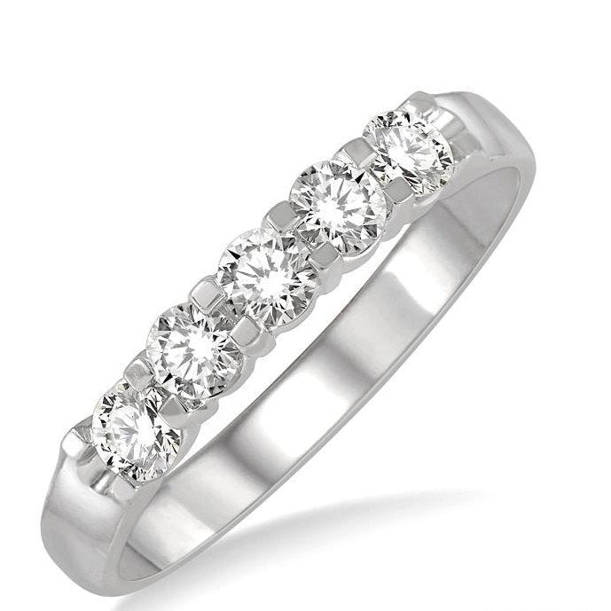 Parkplace Jewelers Round Shape 5 Stone Diamond Wedding Band 33343PPFGWG