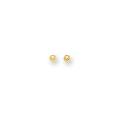 Yellow Gold Polished Ball Stud Earring
