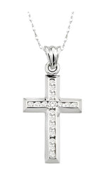 Parkplace Jewelers Channel Set Cross Diamond Pendant 95116PPTXPDW